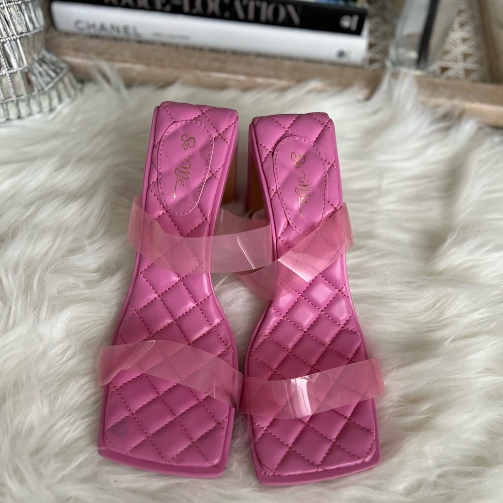 FOREVER 21 So Me Pink Heeled Sandals~ NEW